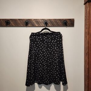 LuLaRoe Black and White Midi A-Line Skirt